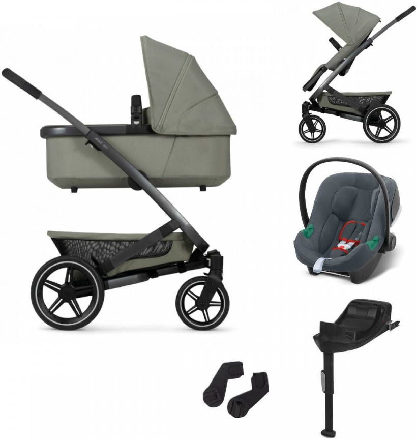 Joolz Combi Deal Kinderwagen 3 In 1 Geo3 Sage Green Met Cybex Autostoel En Cybex Base One