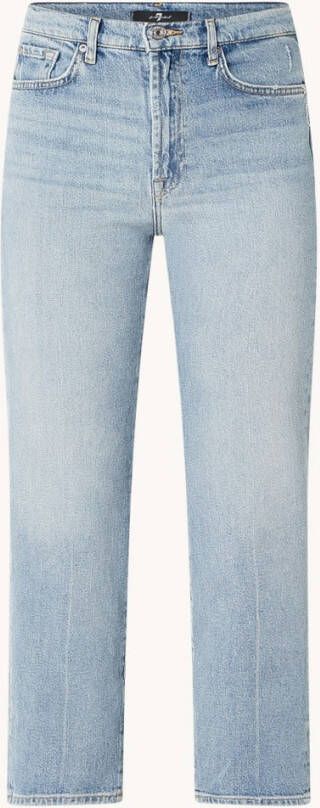 7 For All Mankind Logan Stovepipe high waist straight leg cropped jeans