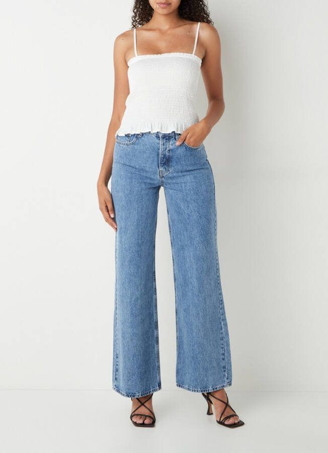 America Today high waist wide leg jeans lightning indigo