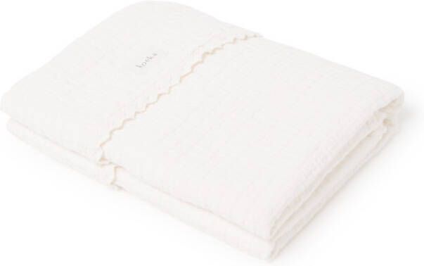 Koeka Elba baby wiegdeken 75x100 cm milky