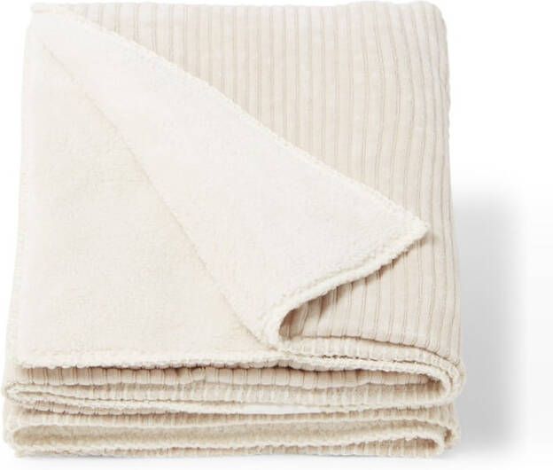 Koeka Wiegdeken Vik Sand Teddy Gevoerd 75x100 cm