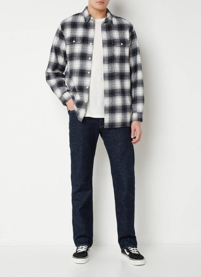Levi's 501 straight leg jeans met donkere wassing