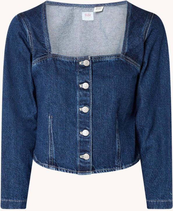 Levi's Milo cropped top van denim met knoopsluiting