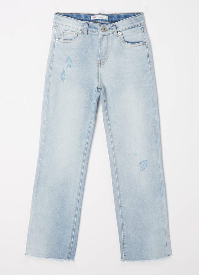 Levi's Straight leg jeans met stretch en ripped details