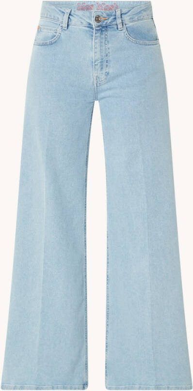 MOS MOSH Hailee Boyd high waist wide leg jeans met lichte wassing