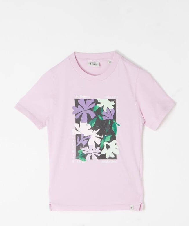 Scotch & Soda Regular fit T shirt van biologisch katoen met artwork