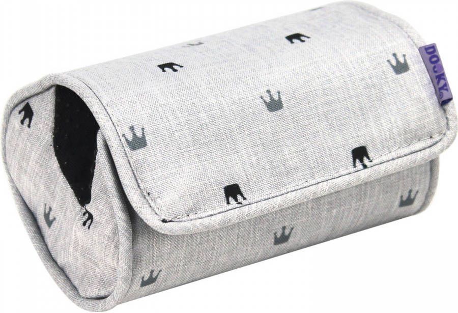 Merkloos Dooky Armkussen Crown 14 X 7 Cm Polyester Lichtgrijs