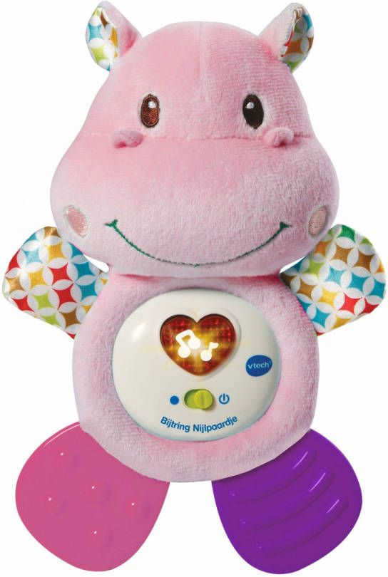 VTech Bijtring Nijlpaard Roze 20 Cm