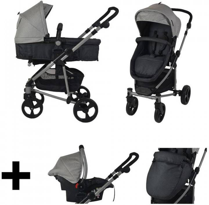 X-Adventure X Adventure Kinderwagen Inspire Jeans Grijs 8 delig