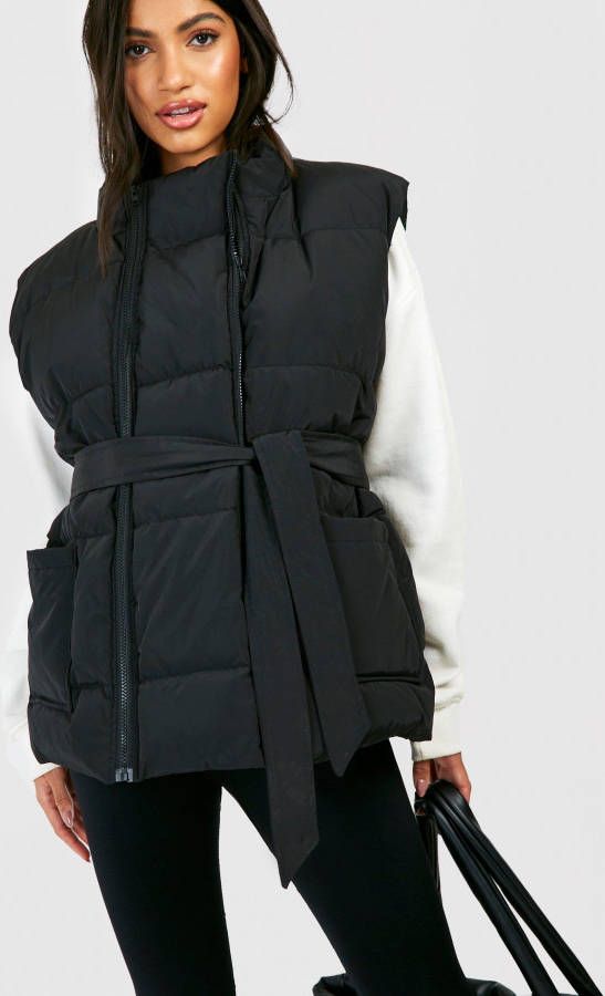 boohoo Zwangerschap 2 In 1 Before & After Bodywarmer, Black