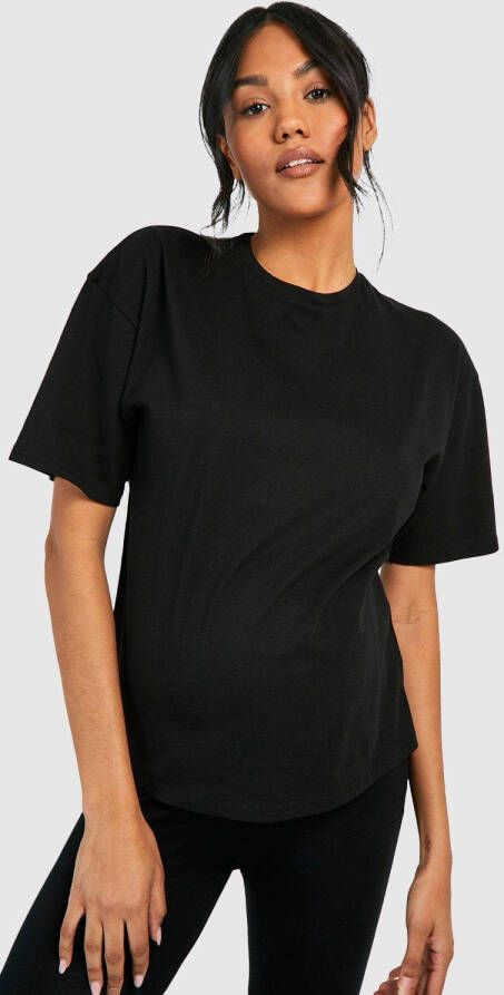 boohoo Zwangerschap Basic T Shirt, Black