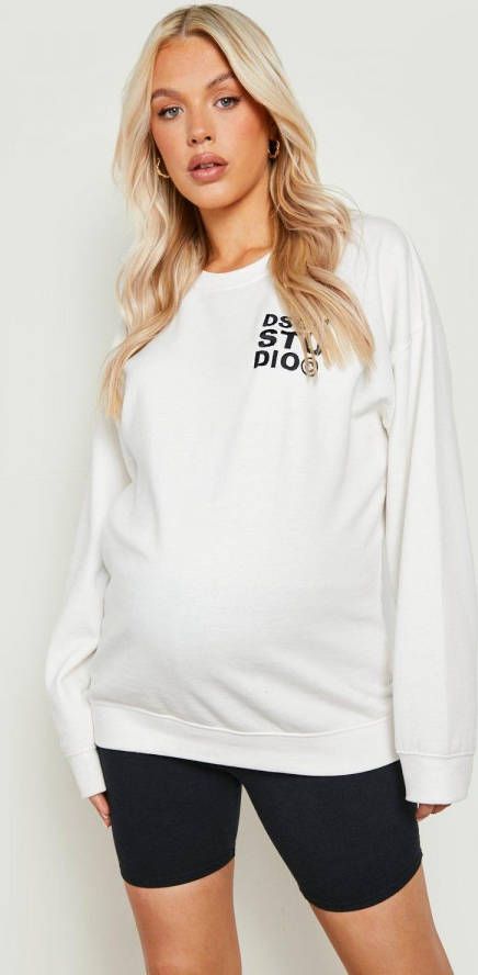 boohoo Zwangerschap Gekreukeld Over The Bump Fietsbroekje, Black