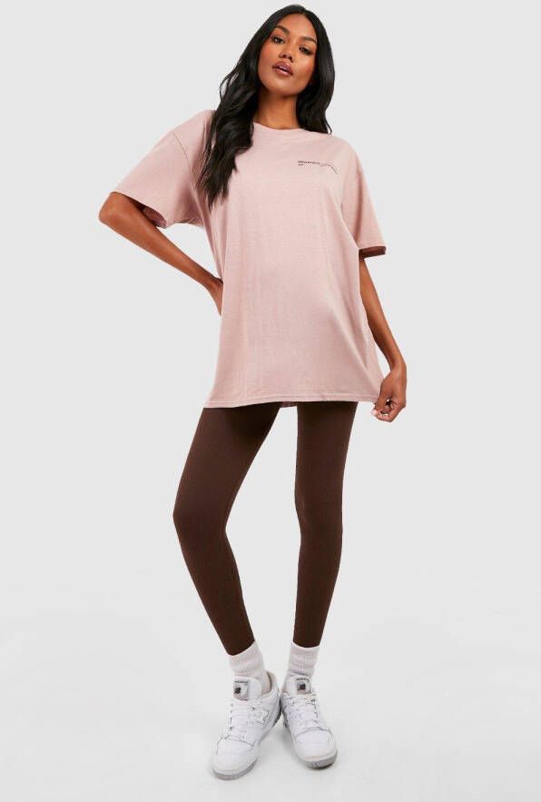 boohoo Zwangerschap Geribbelde Naadloze Leggings, Chocolate