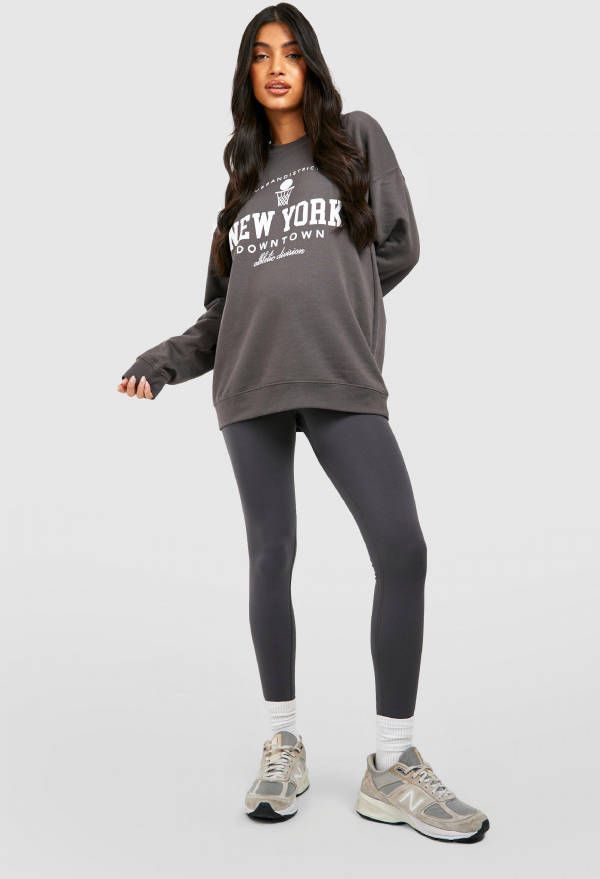 boohoo Zwangerschap Naadloze Leggings, Charcoal