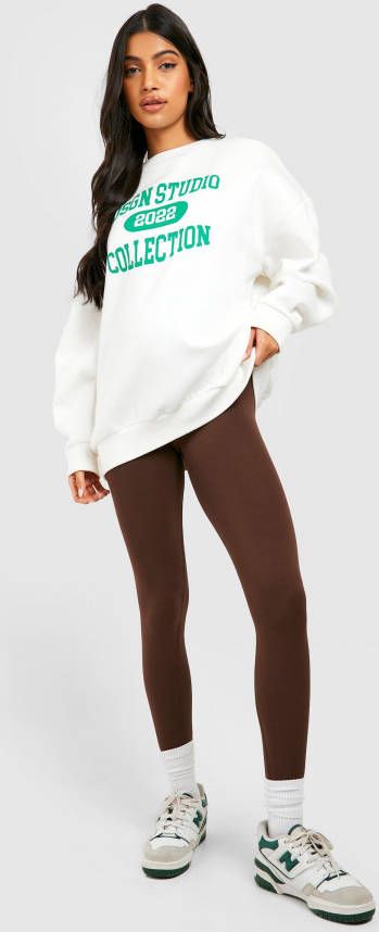 boohoo Zwangerschap Naadloze Leggings, Chocolate