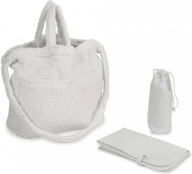 Jollein Verzorgingstas Teddy Cream White 37 x 38 x 15 cm