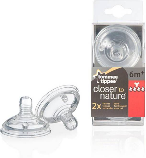 Tommee Tippee  Closer to Nature Drinkspeen Silicone voor brei, 6m+