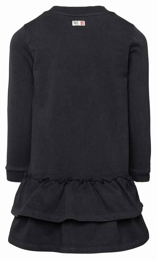 Noppies jurk Batala met grafische print en ruches antraciet