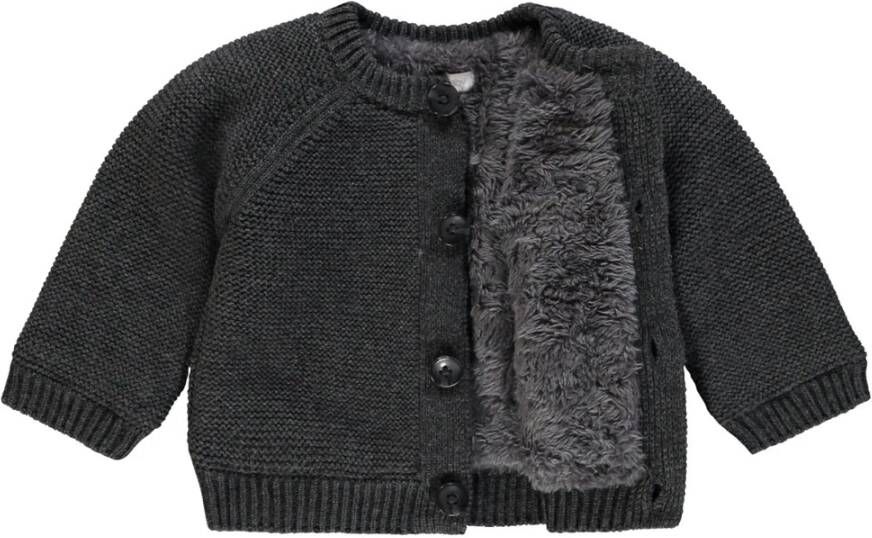 Noppies Dani gebreid vest van biologisch katoen met fleecevoering