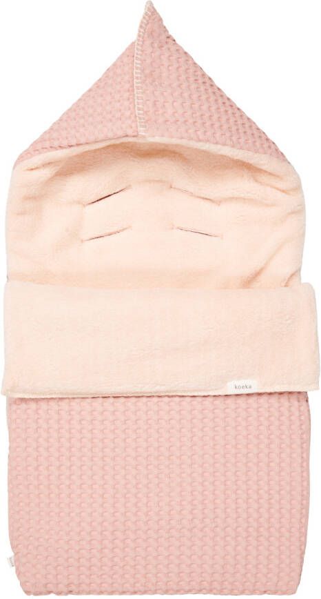 KOEKA Voetenzak 0+ 3 Punts Wafel/teddy Oslo shadow pink/light shadow pink