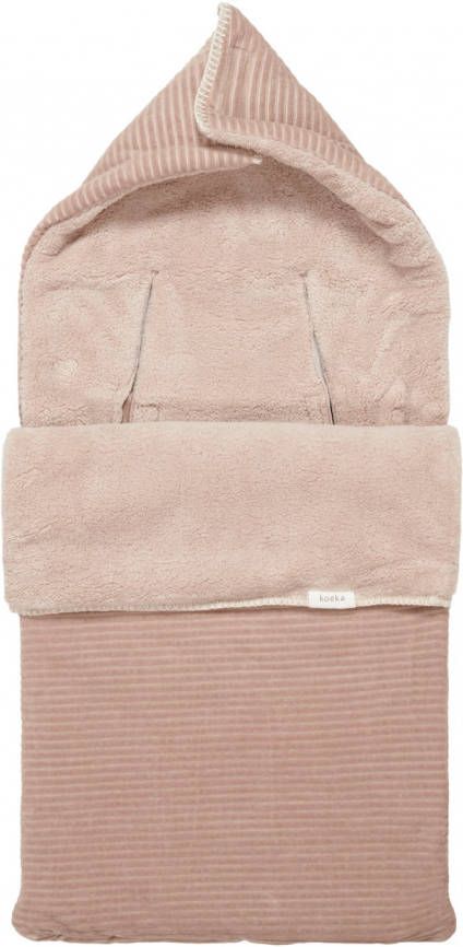 Koeka Vik autostoel voetenzak 0+ 3/5 punts teddy grey pink