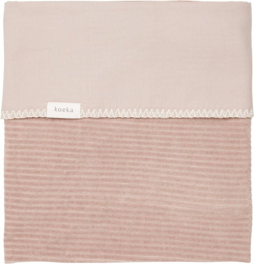Koeka baby wiegdeken Vik corduroy/flanel 75x100 cm Grey Pink