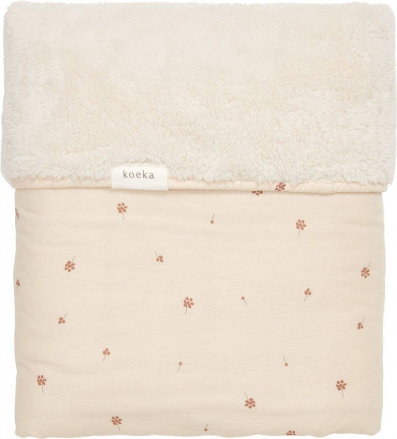 Koeka Grainfield reversible baby wiegdeken 75x100 cm warm white