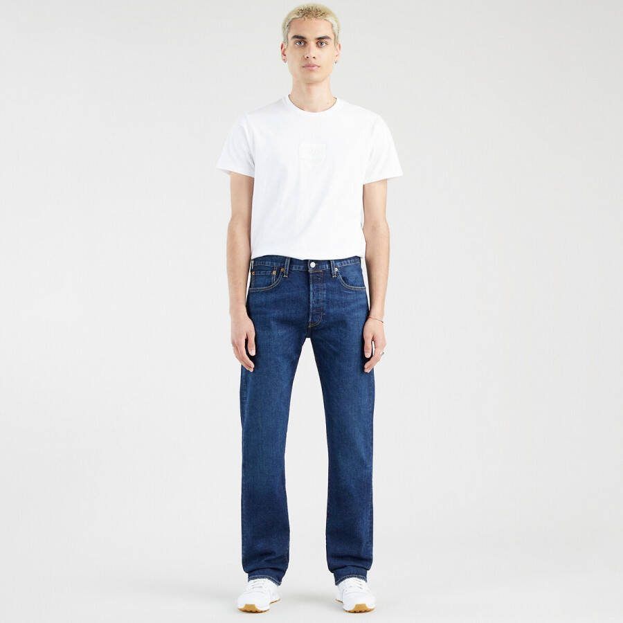 Levi's 501 straight leg jeans in lyocellblend met medium wassing