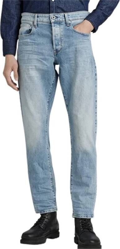 G-Star Lichtblauwe G Star Raw Straight Leg Jeans 3301 Regular Tapered
