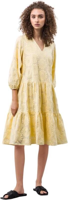 IVY OAK Deborah Rose jurk , Geel, Dames
