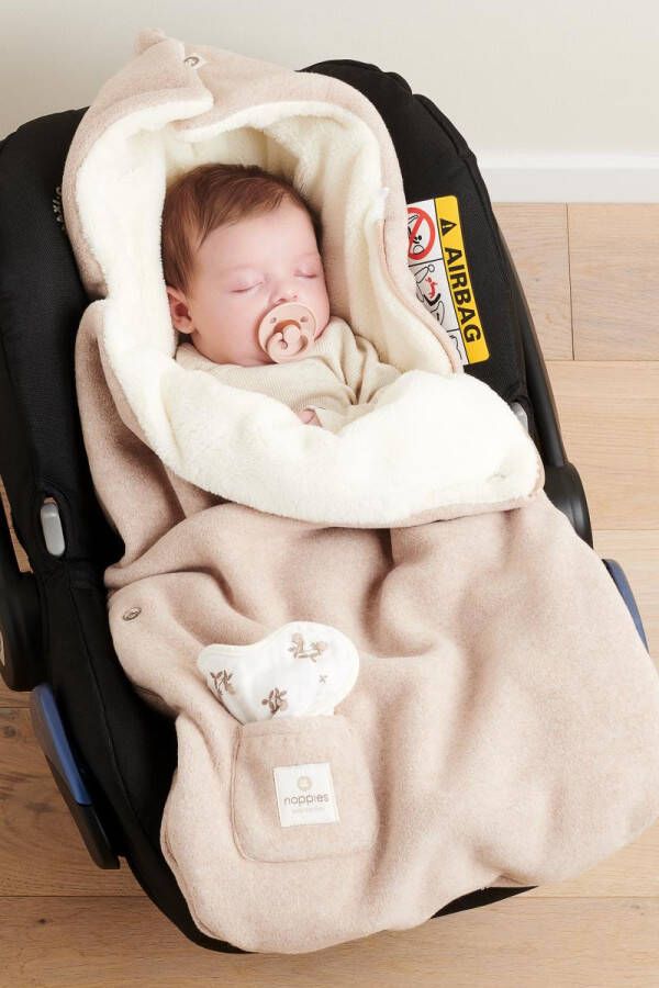 Noppies Autostoel voetenzak Fantasy Fleece 83x39cm Tan Melange 1 Size