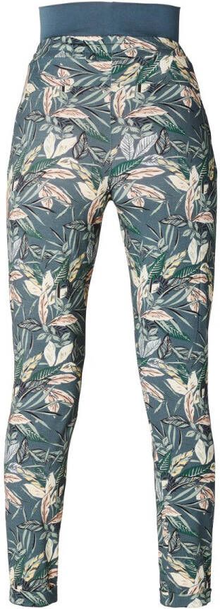 Noppies regular fit zwangerschapspantalon Leslie met all over print zwart/wit