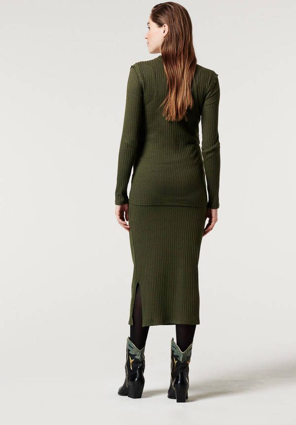 Supermom zwangerschapstop met ruches olijfgroen