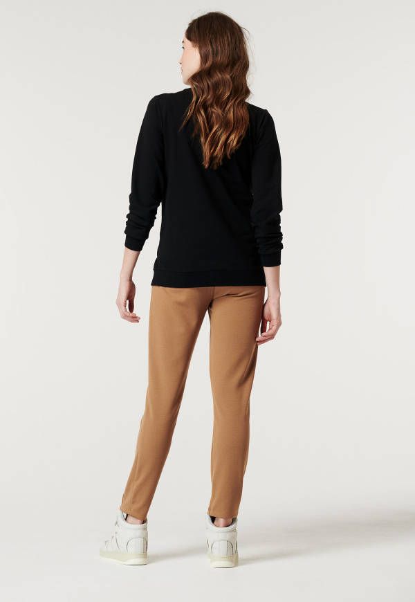 Supermom zwangerschapssweater met tekst zwart