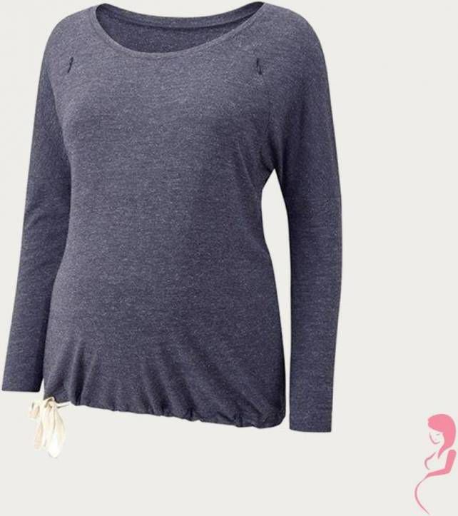 Amoralia zwangerschaps pyjama top Demin