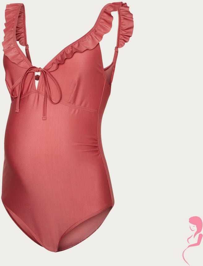 Mamalicious ZwangerschapsBadpak/PositieBadpak Darian Ruffle Slate Ro