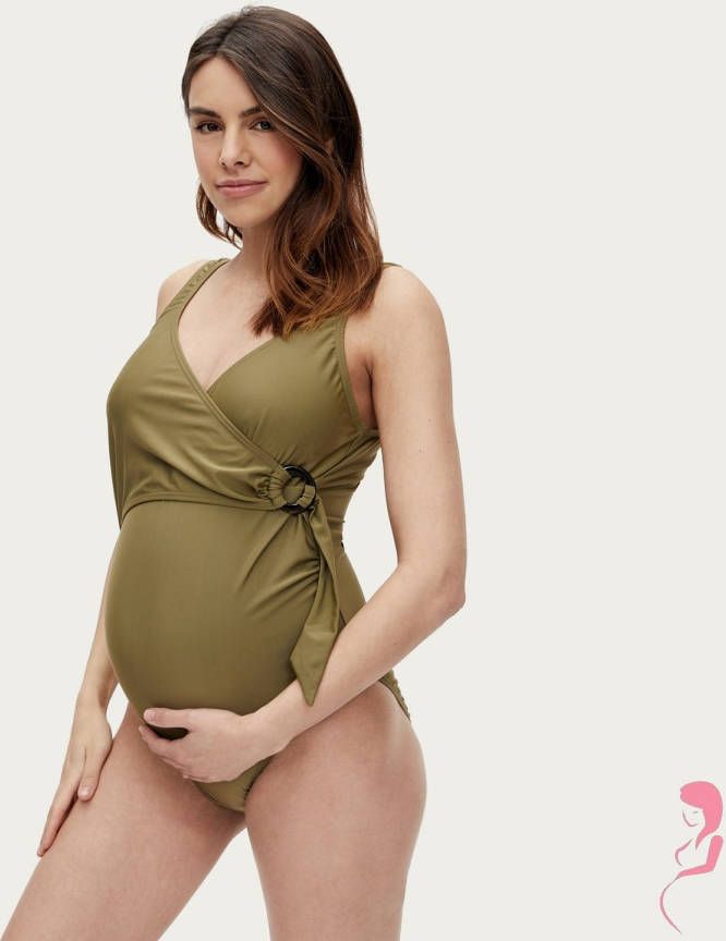 Mamalicious ZwangerschapsBadpak/PositieBadpak Mlnewamely Loden Groen