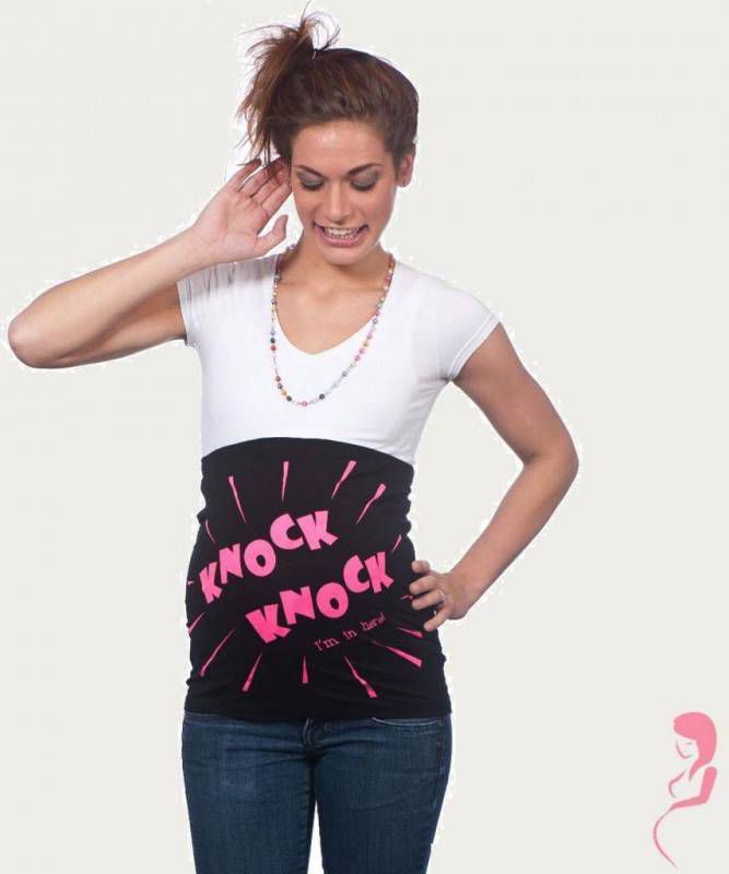 Op en Top Zwanger Zwangerschaps Buikband Knock Zwart