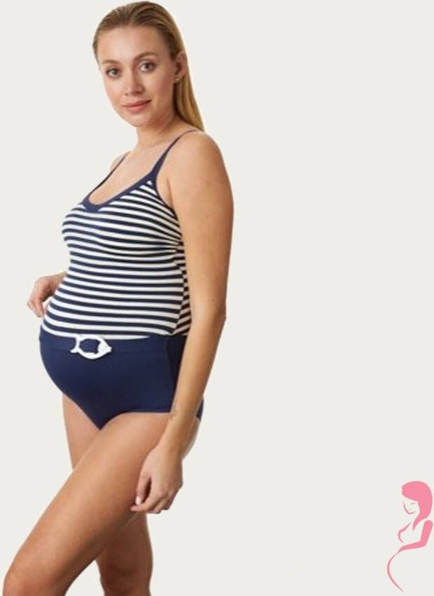 Pez D'or Pez Do'r ZwangerschapsBadpak Le Mer Kodak Stripes Navy