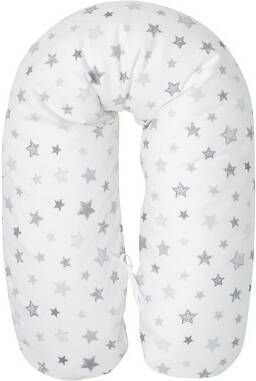 Alvi Voedingskussen hoes sterren zilvergrijs exclusief