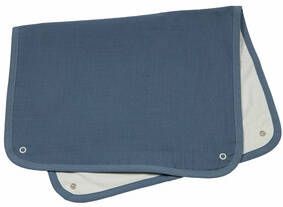 Be 's Collection Overtrekkussen Mousseline donkerblauw 36 x 55 cm