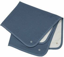 Be 's Collection Overtrekkussen Mousseline donkerblauw 53 x 57 cm