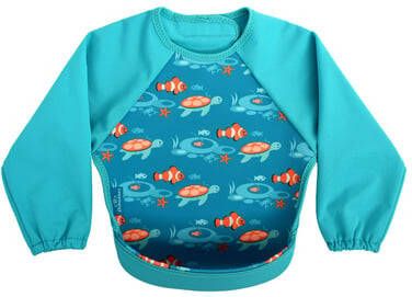BIBETTA Slabbetje UltraBib®, met Raglanmouwen Vissen