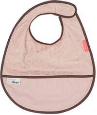 Done by Deer Contour slab met klittenbandsluiting goud/roze