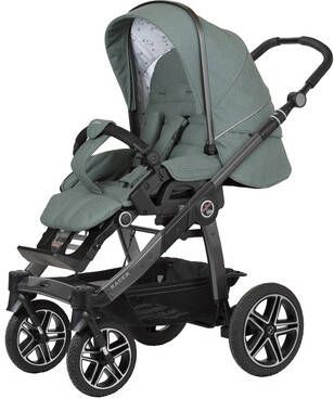 Hartan Kinderwagen Racer GTS met handrem Causal Collection bunny dots(900)Framekleur platina