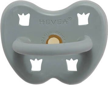 Hevea Fopspeen Natuurrubber/Schitterend Grijs/orthodontisch/kroon(vanaf 3 maanden )