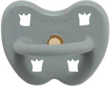 Hevea Fopspeen Natuurrubber/Schitterend Grijs/rond/kroon(vanaf 3 maanden )
