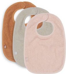 Jollein slab badstof set van 3 pale pink/nougat/caramel