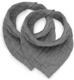 Jollein bandana slab wrinkled cotton set van 2 storm grey