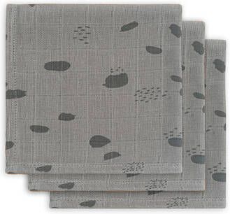 Jollein 2x Hydrofiel Monddoekje Spot Storm Grey 3 stuks